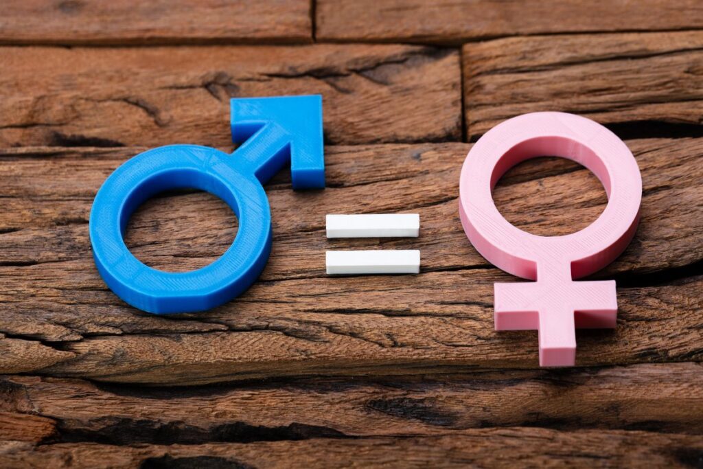 2A57M11 Photo Of Gender Equality Concept Over Wooden Background