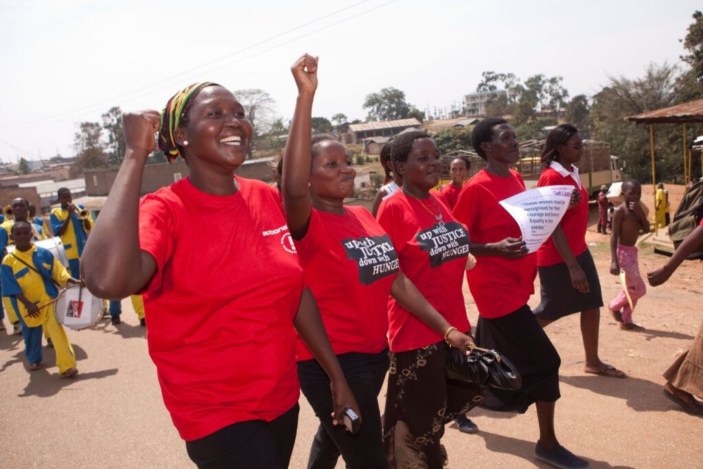 CC4RHE Women participate in a march marking international women's day in Mubende, Uganda, East Africa.