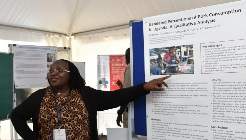 A poster on 'gender research in Uganda' presented at the Institutional Planning Meeting (IPM) 16-19 Sep 2019. Photo by: ILRI/Paul Karaimu