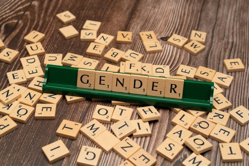 Photo by Markus Winkler: https://www.pexels.com/photo/the-word-gender-spelled-out-in-scrabble-tiles-18510434/