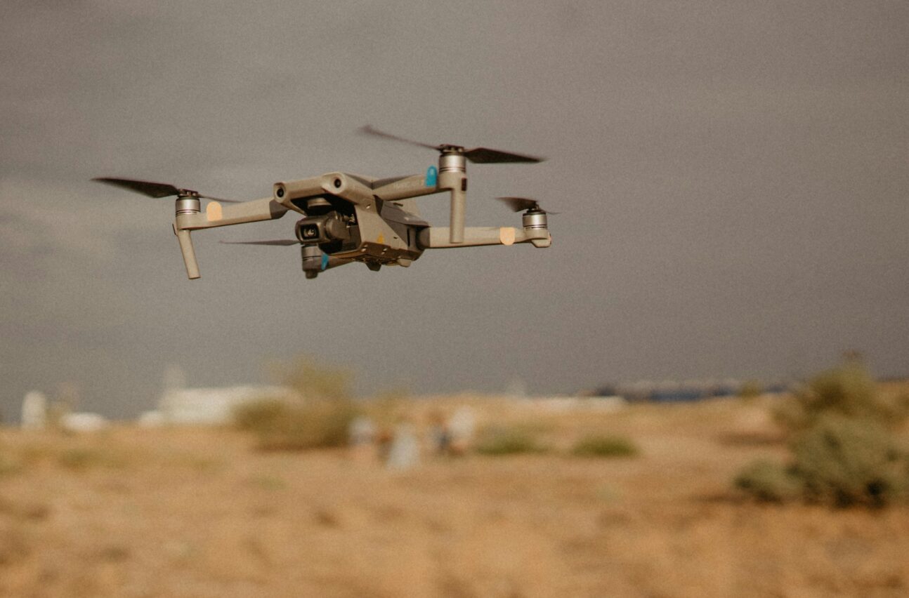 drone in Africa demonstrating the use of science and technology