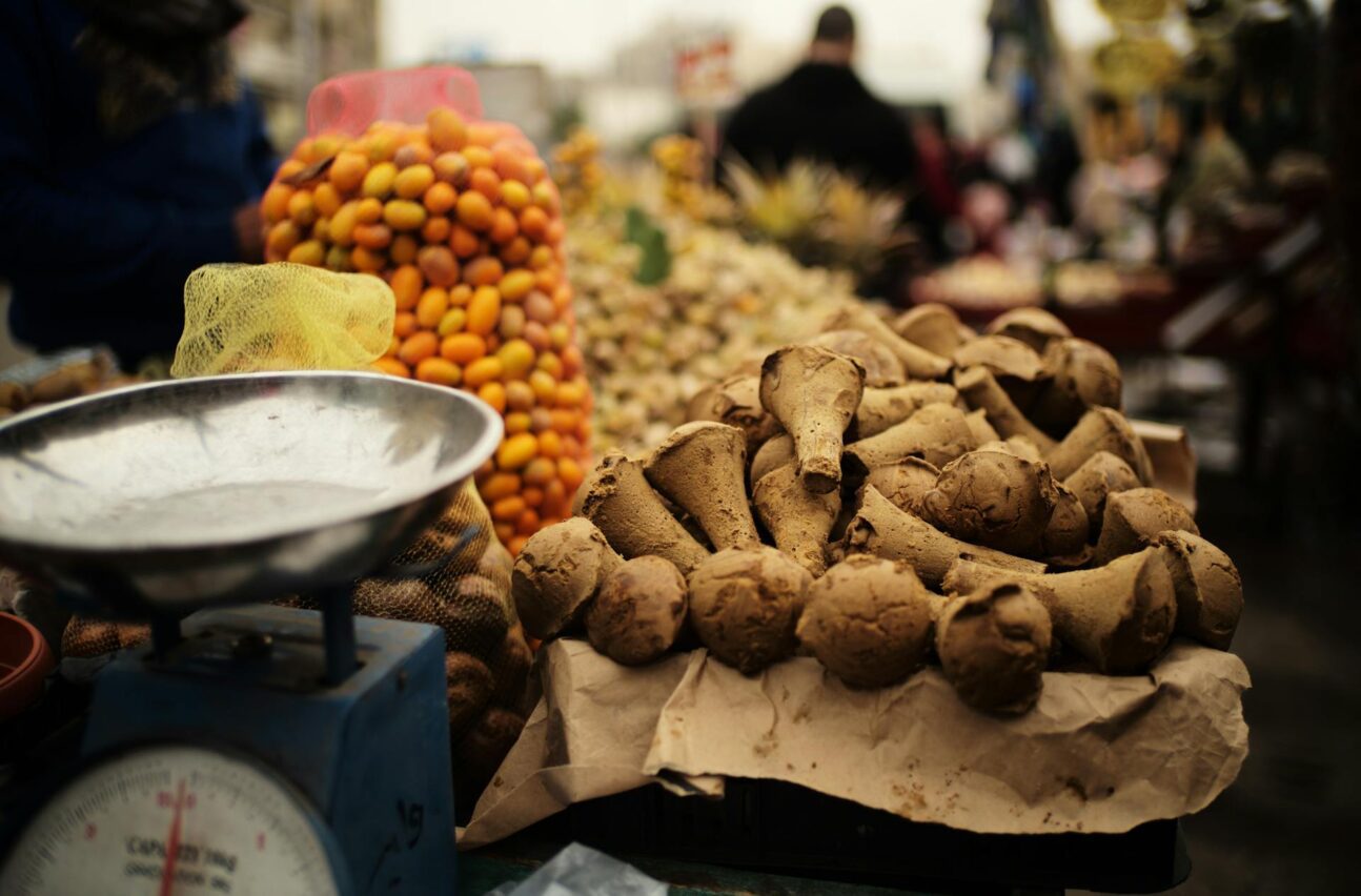 A display of food in an African market