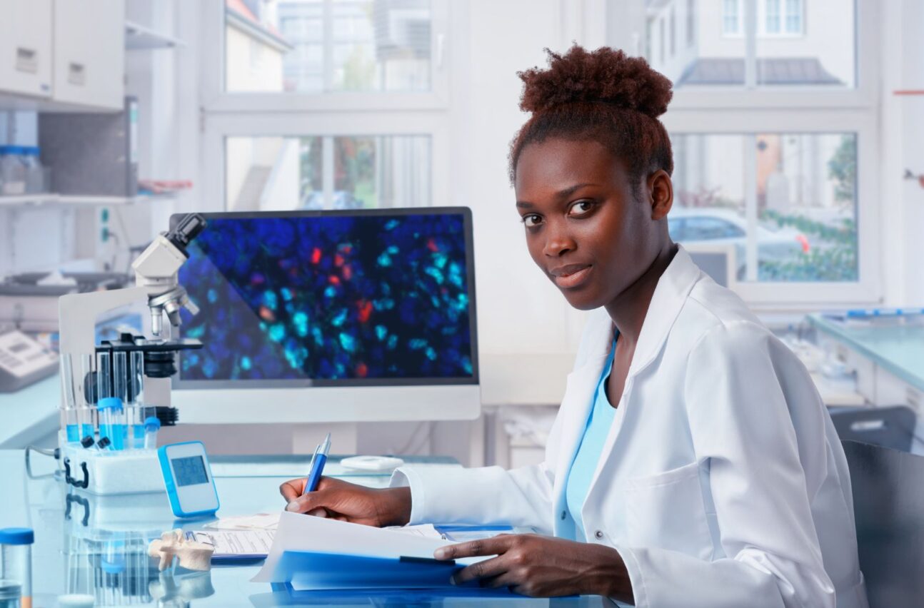 female scientist in lab