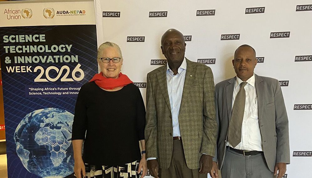 Kathryn Toure and SGCI members at the AU science and tech conference in Ethiopia