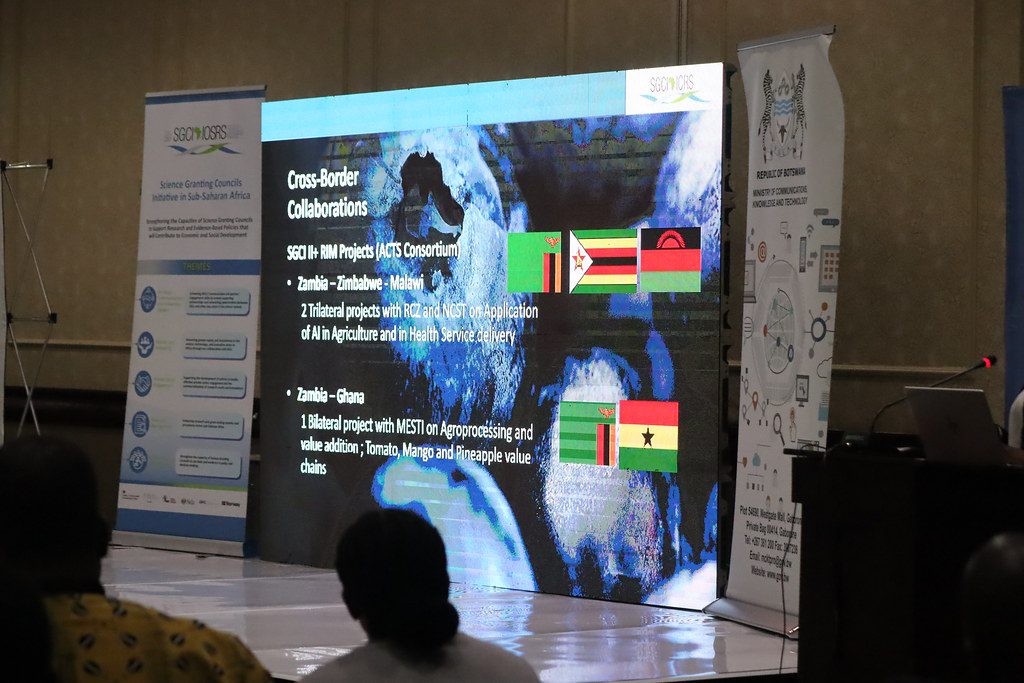 Projetos da Zâmbia financiados pela SGCI em exposição.